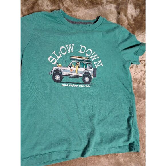 Old Navy Boys Bundle, 2 Graphic Tees and Boys Utility Jean Shorts, *Vintage Roll - Picture 5 of 8